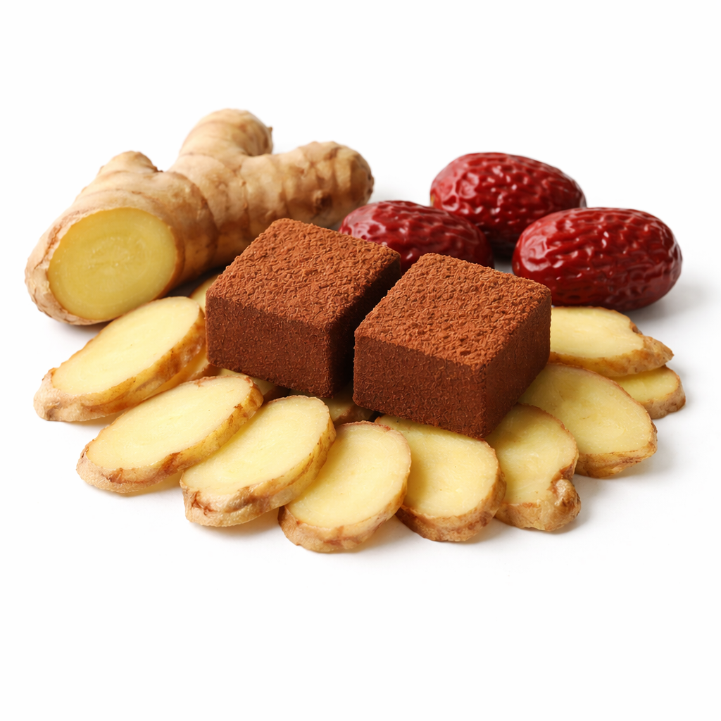 Ginger, Jujube, and Dark Chocolate